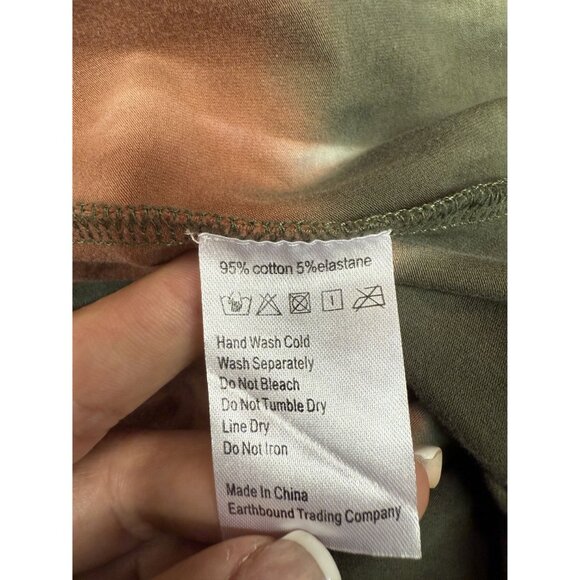 Tie-Dye Long-Sleeve Lace-Up Hooded Cape Earthbound Trading Small - Picture 6 of 7